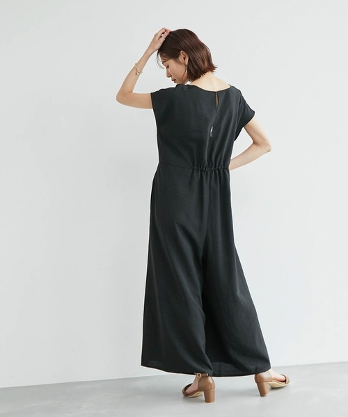 ROPE' PICNIC(ロペピクニック)の「【WEB限定】リネンライクオールインワン(つなぎ/オールインワン・レディース・グレー系その他/ブラック・38)」の19枚目の写真
