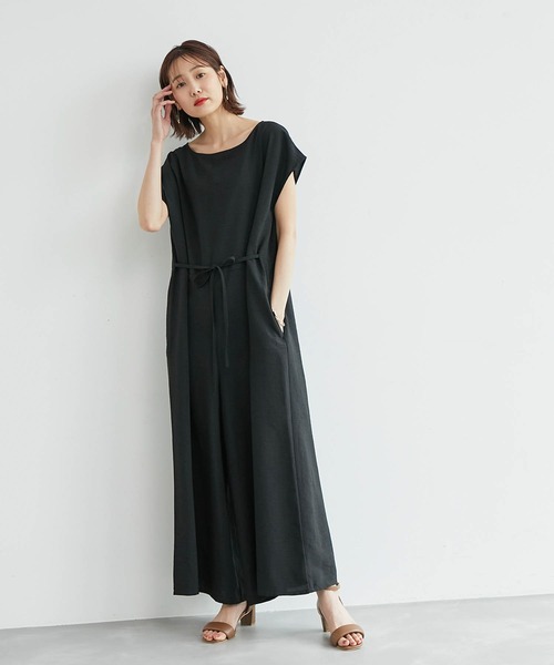 ROPE' PICNIC(ロペピクニック)の「【WEB限定】リネンライクオールインワン(つなぎ/オールインワン・レディース・グレー系その他/ブラック・38)」の20枚目の写真
