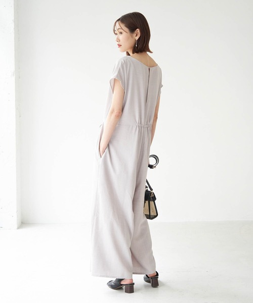 ROPE' PICNIC(ロペピクニック)の「【WEB限定】リネンライクオールインワン(つなぎ/オールインワン・レディース・グレー系その他/ブラック・38)」の21枚目の写真