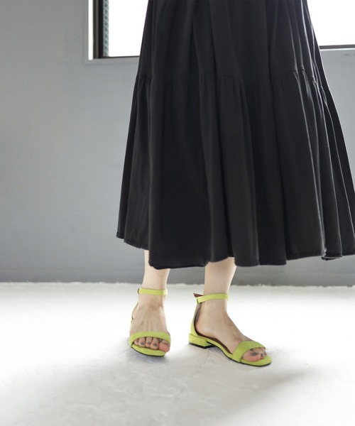 SESTO(セスト)の「オーバーヒールアンクルストラップバーサンダル(サンダル・レディース・ブラック/ライム/ベージュ/ゴールド/シルバー・L/S/3L/M/LL)」の9枚目の写真