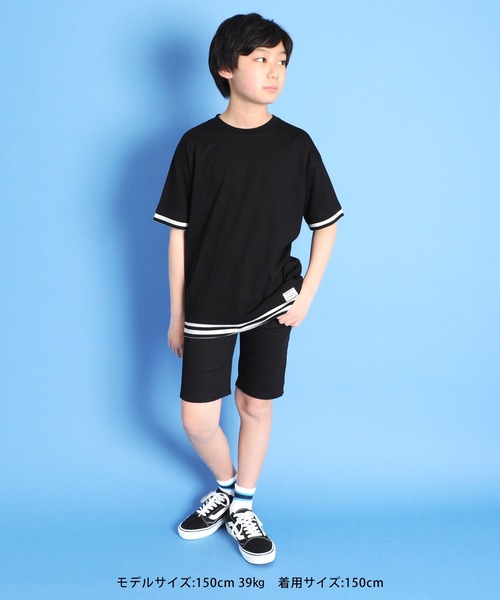 GLAZOS（グラソス）の「ツイルストレッチ・5ポケットハーフパンツ（その他パンツ・キッズ・ブラック/カーキ/ネイビー/ベージュ・160cm/170cm/140cm/150cm/130cm）」の9枚目の写真