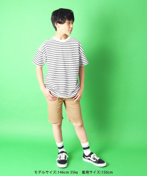 GLAZOS（グラソス）の「ツイルストレッチ・5ポケットハーフパンツ（その他パンツ・キッズ・ブラック/カーキ/ネイビー/ベージュ・160cm/170cm/140cm/150cm/130cm）」の10枚目の写真