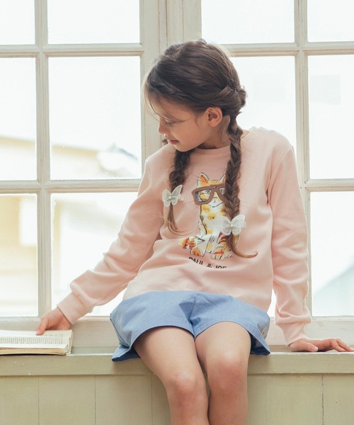 PAUL&JOE（ポールアンドジョー）の「PAUL & JOE(ポール & ジョー)サングラスキャット長袖Tシャツ（Tシャツ/カットソー・キッズ・ネイビー/ホワイト/ライトピンク・150/130/110/120/140）」の5枚目の写真