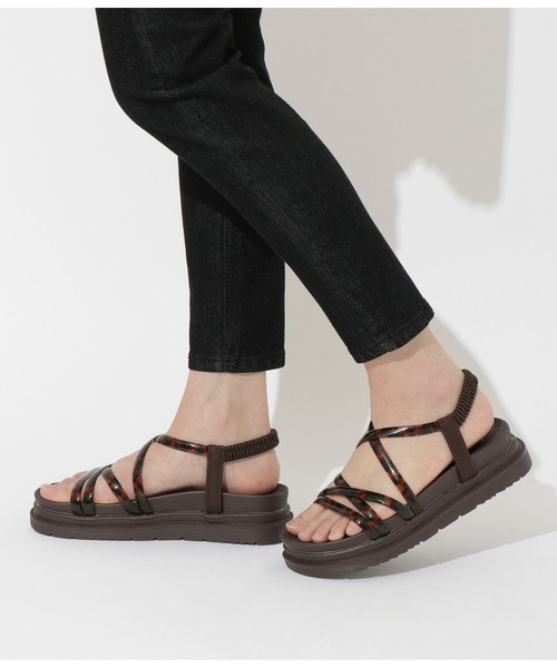 CHILLE（チル）の「クリアコードストラップサンダル（サンダル・レディース・ベージュ/ブラック/ブラウン・L/LL/S/M）」の8枚目の写真