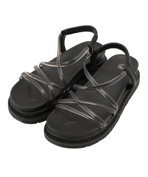 CHILLE（チル）の「クリアコードストラップサンダル（サンダル・レディース・ベージュ/ブラック/ブラウン・L/LL/S/M）」の14枚目の写真