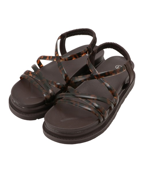 CHILLE（チル）の「クリアコードストラップサンダル（サンダル・レディース・ベージュ/ブラック/ブラウン・L/LL/S/M）」の15枚目の写真