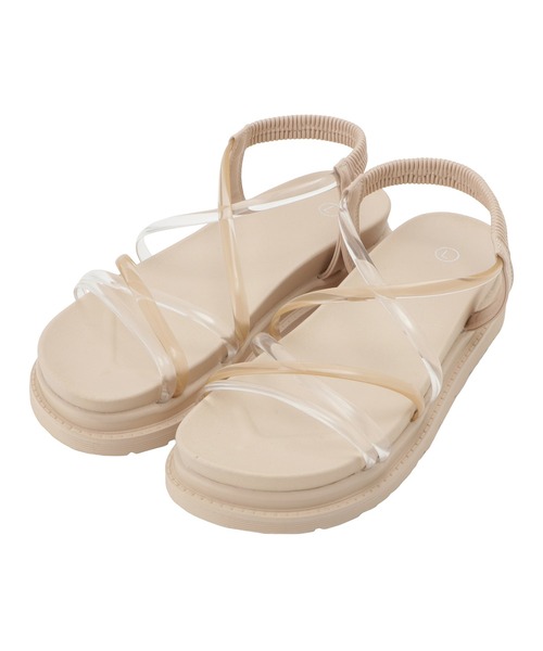 CHILLE（チル）の「クリアコードストラップサンダル（サンダル・レディース・ベージュ/ブラック/ブラウン・L/LL/S/M）」の16枚目の写真