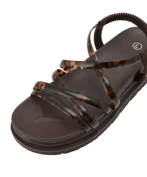 CHILLE（チル）の「クリアコードストラップサンダル（サンダル・レディース・ベージュ/ブラック/ブラウン・L/LL/S/M）」の18枚目の写真