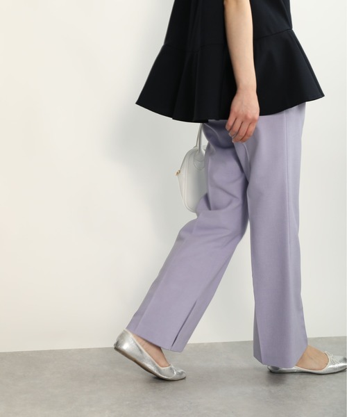 DIARIUM（ディアリウム）の「スリット入りセミワイドパンツ（その他パンツ・レディース・ベージュ/イエロー/グリーン/ラベンダー/ローズ・M）」の3枚目の写真