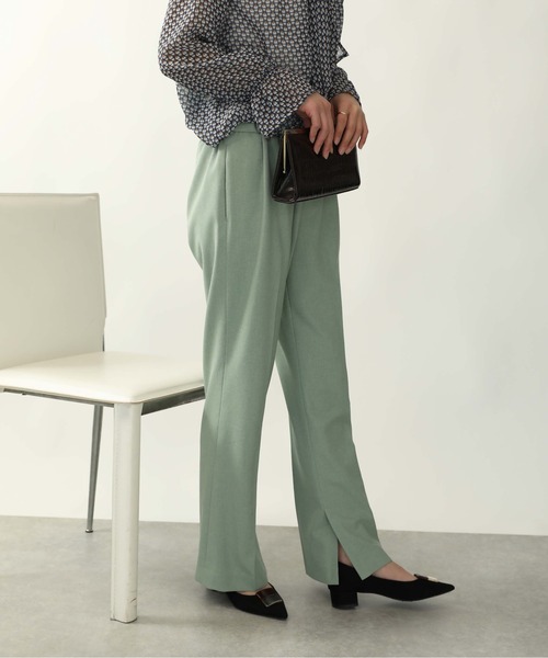 DIARIUM（ディアリウム）の「スリット入りセミワイドパンツ（その他パンツ・レディース・ベージュ/イエロー/グリーン/ラベンダー/ローズ・M）」の17枚目の写真