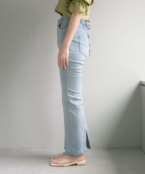 OLIVE des OLIVE（オリーブデオリーブ）の「後ろスリットレースアップデニムパンツ（デニムパンツ・レディース・サックスブルー/ブラック系その他・FREE）」の18枚目の写真