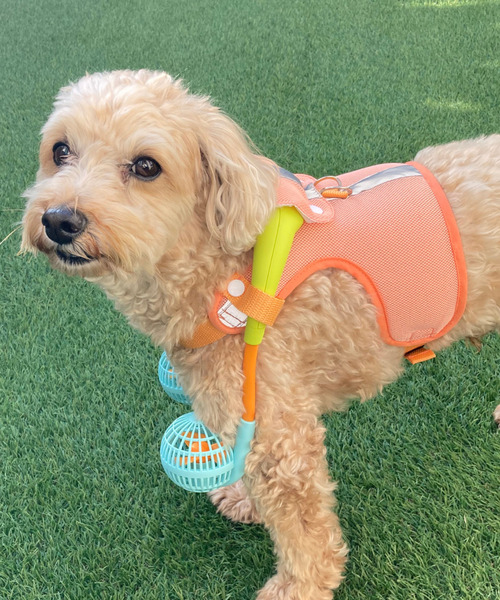 SPICE OF LIFE（スパイス オブ ライフ）の「【在庫限り】ドッグウェア＆扇風機セット(ミニファン) Mサイズ（ペットウェア・レディース・ネイビー/レッド/ライム/イエロー・M）」の2枚目の写真