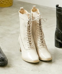 axes femme（アクシーズファム）の「レースアップレインブーツ