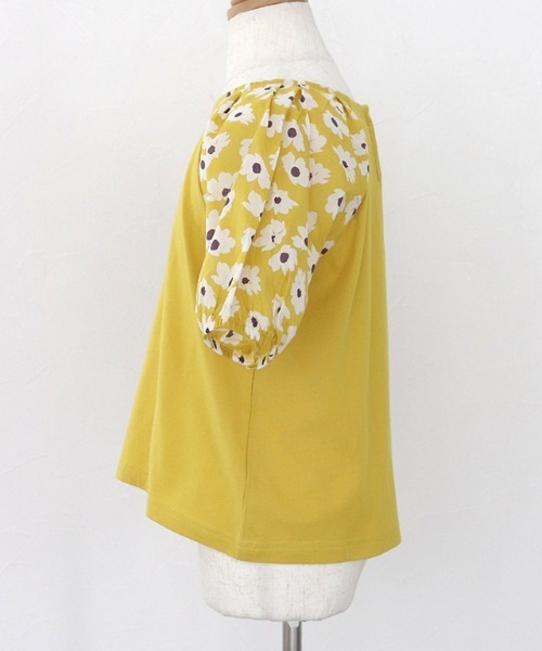 lulpini（ルルピー二）の「kids　花柄パフスリーブTシャツ（Tシャツ/カットソー・キッズ・イエロー/ミント・M/L/S）」の13枚目の写真