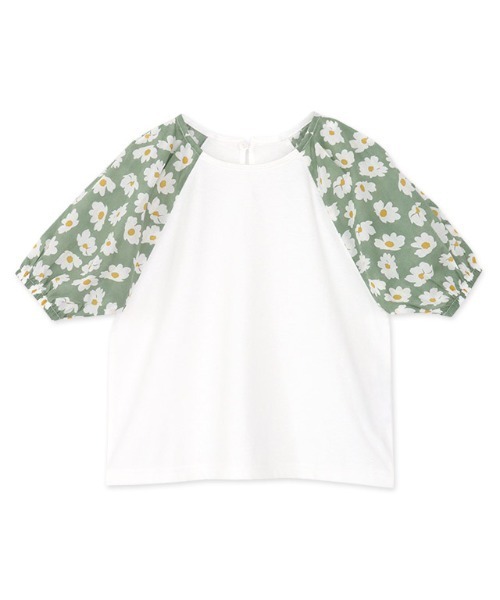 lulpini（ルルピー二）の「kids　花柄パフスリーブTシャツ（Tシャツ/カットソー・キッズ・イエロー/ミント・M/L/S）」の18枚目の写真