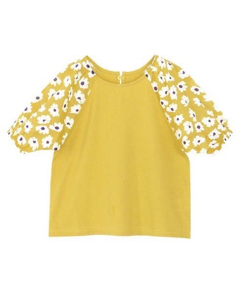 lulpini（ルルピー二）の「kids　花柄パフスリーブTシャツ（Tシャツ/カットソー・キッズ・イエロー/ミント・M/L/S）」の19枚目の写真
