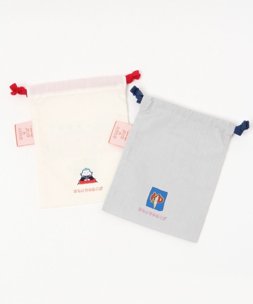 niko and...（ニコアンド）の「【おもいでのはとば】コラボ巾着ポーチ（ポーチ・レディース・チャコール/グレー/ホワイト・0）」の13枚目の写真