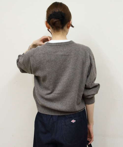 DANTON/ダントン ラムズウール クルーネックカーディガン LAMBS