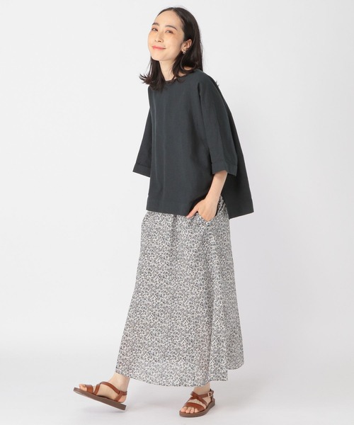 studio CLIP（スタディオクリップ）の「コットンリネンリラックスブラウス（シャツ/ブラウス・レディース・ライトブルー/ライトベージュ/スモーク・FREE）」の6枚目の写真