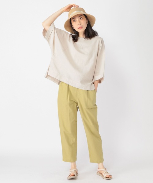 studio CLIP（スタディオクリップ）の「コットンリネンリラックスブラウス（シャツ/ブラウス・レディース・ライトブルー/ライトベージュ/スモーク・FREE）」の4枚目の写真