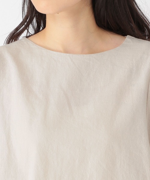 studio CLIP（スタディオクリップ）の「コットンリネンリラックスブラウス（シャツ/ブラウス・レディース・ライトブルー/ライトベージュ/スモーク・FREE）」の14枚目の写真