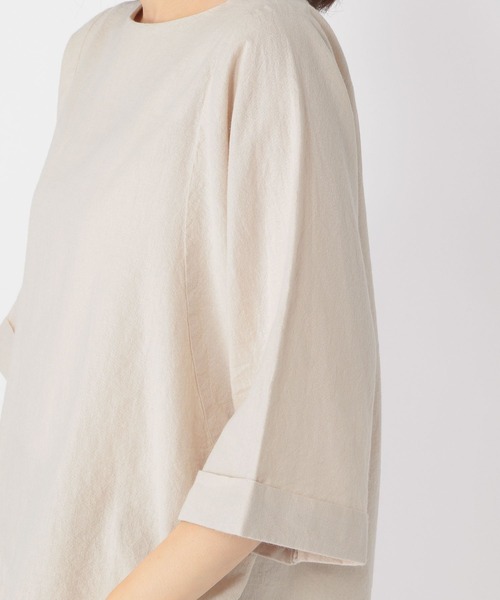 studio CLIP（スタディオクリップ）の「コットンリネンリラックスブラウス（シャツ/ブラウス・レディース・ライトブルー/ライトベージュ/スモーク・FREE）」の8枚目の写真
