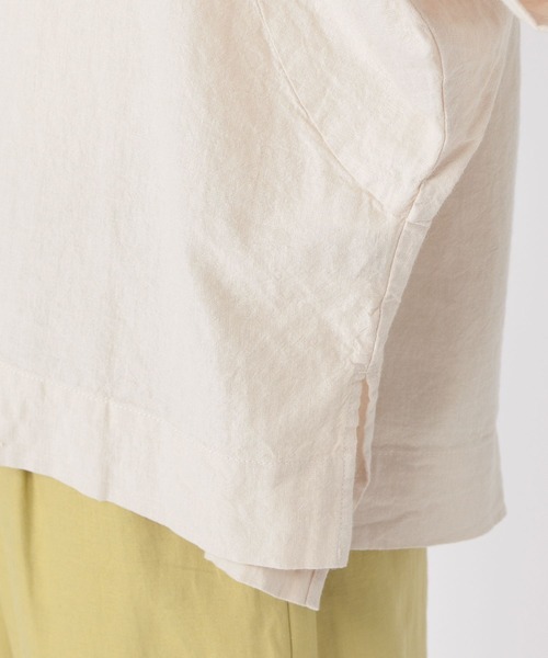 studio CLIP（スタディオクリップ）の「コットンリネンリラックスブラウス（シャツ/ブラウス・レディース・ライトブルー/ライトベージュ/スモーク・FREE）」の7枚目の写真