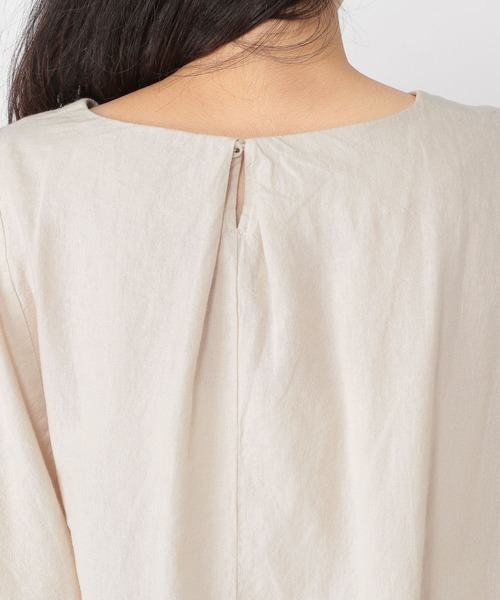 studio CLIP（スタディオクリップ）の「コットンリネンリラックスブラウス（シャツ/ブラウス・レディース・ライトブルー/ライトベージュ/スモーク・FREE）」の5枚目の写真