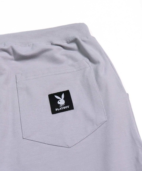PLAYBOY（プレイボーイ）の「PLAYBOY ワンポイントロゴ刺繍ハーフパンツ ショートパンツ（その他パンツ・メンズ・ブラック/グレー・M/L/XL）」の5枚目の写真