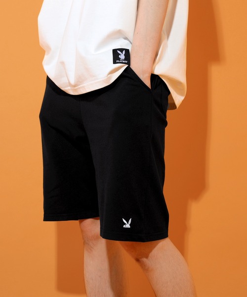 PLAYBOY（プレイボーイ）の「PLAYBOY ワンポイントロゴ刺繍ハーフパンツ ショートパンツ（その他パンツ・メンズ・ブラック/グレー・M/L/XL）」の22枚目の写真