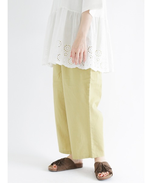 Samansa Mos2（サマンサ モスモス）の「ツイルカラーイージーパンツ（その他パンツ・レディース・イエロー/グリーン/ネイビー/ピンク/ベージュ・ﾌﾘ-）」の5枚目の写真
