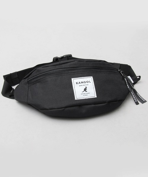 KANGOL（カンゴール）の「ビッグタグ ポリエステル ウエストポーチ（ボディバッグ/ウエストポーチ・メンズ・ブラック・FREE）」の4枚目の写真