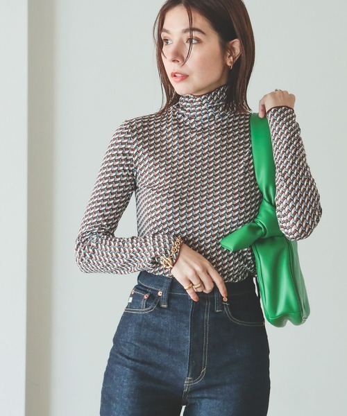 B:MING by BEAMS(ビーミングバイビームス)の「B:MING by BEAMS / シアー タートルネック 22AW(Tシャツ/カットソー・レディース・オフホワイト/サックスブルー/その他/ブラウン系・FREE)」の5枚目の写真