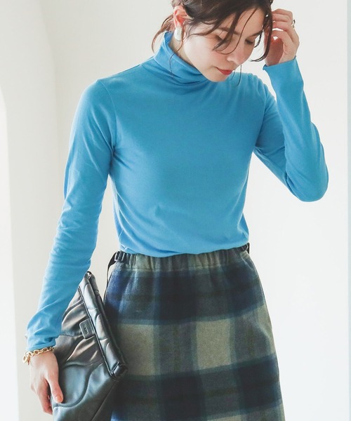 B:MING by BEAMS(ビーミングバイビームス)の「B:MING by BEAMS / シアー タートルネック 22AW(Tシャツ/カットソー・レディース・オフホワイト/サックスブルー/その他/ブラウン系・FREE)」の6枚目の写真