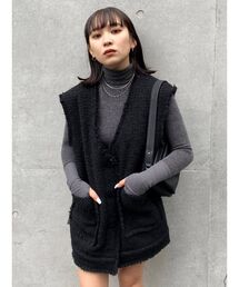 EMODA | フリンジヘムツイードベスト(ベスト)