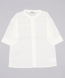 Samansa Mos2 | ドビーちび襟七分袖シャツ(シャツ/ブラウス)