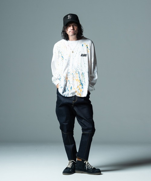 glamb（グラム）の「Unknown Paint CS / アンノウンペイントカットソー（Tシャツ/カットソー・メンズ・ブラック/ホワイト・M/S/L）」の10枚目の写真
