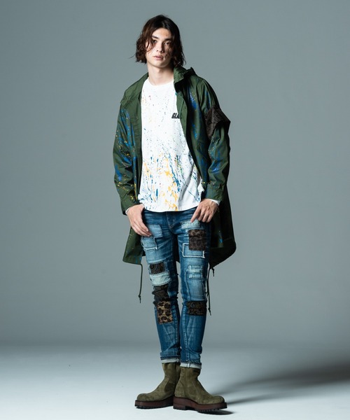 glamb（グラム）の「Unknown Paint CS / アンノウンペイントカットソー（Tシャツ/カットソー・メンズ・ブラック/ホワイト・M/S/L）」の15枚目の写真