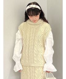 merry jenny | ケーブルニットベスト(ニット/セーター)