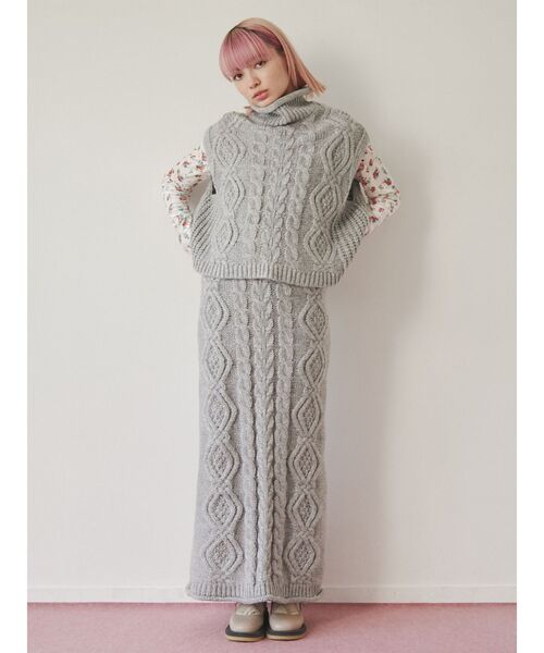 merry jenny（メリージェニー）の「ケーブルニットベスト（ニット/セーター・レディース・アイボリー/グレー/ブラック・FREE）」の20枚目の写真