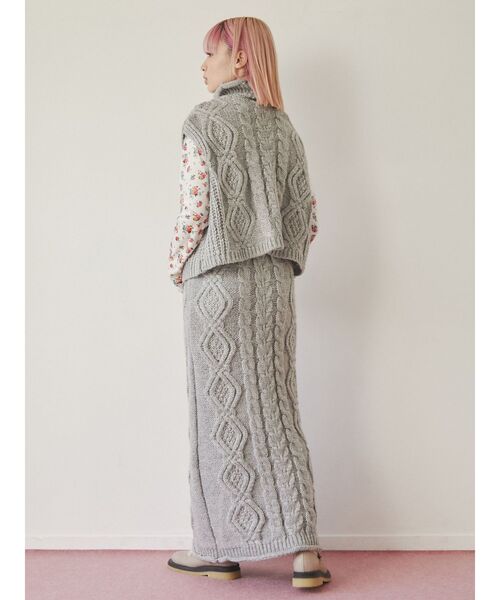 merry jenny（メリージェニー）の「ケーブルニットベスト（ニット/セーター・レディース・アイボリー/グレー/ブラック・FREE）」の18枚目の写真