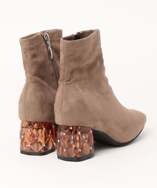 Realta（レアルタ）の「Realta(レアルタ)クリアストーンヒールショートブーツ（ブーツ・レディース・ホワイト/ブラック/ブラウン/ライトグレー/ブラック系その他/グレー/ブラック系その他2/ブラック系その他3・LL/S/M/L）」の15枚目の写真