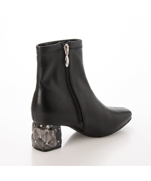Realta（レアルタ）の「Realta(レアルタ)クリアストーンヒールショートブーツ（ブーツ・レディース・ホワイト/ブラック/ブラウン/ライトグレー/ブラック系その他/グレー/ブラック系その他2/ブラック系その他3・LL/S/M/L）」の18枚目の写真