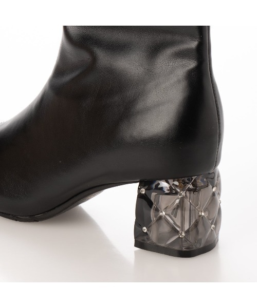 Realta（レアルタ）の「Realta(レアルタ)クリアストーンヒールショートブーツ（ブーツ・レディース・ホワイト/ブラック/ブラウン/ライトグレー/ブラック系その他/グレー/ブラック系その他2/ブラック系その他3・LL/S/M/L）」の21枚目の写真