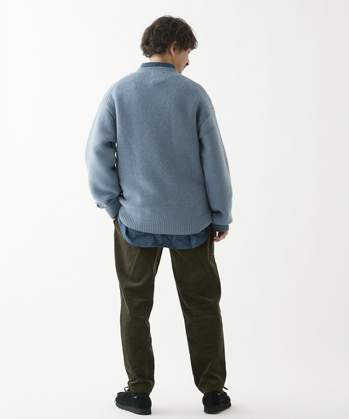 JOURNAL STANDARD relume（ジャーナルスタンダード　レリューム）の「HAMILTON WOOL GATER クルーネックニット（ニット/セーター・メンズ・グリーン/グレー/ブルー/ブラック系その他/キャメル/アイボリー・MEDIUM/LARGE）」の9枚目の写真