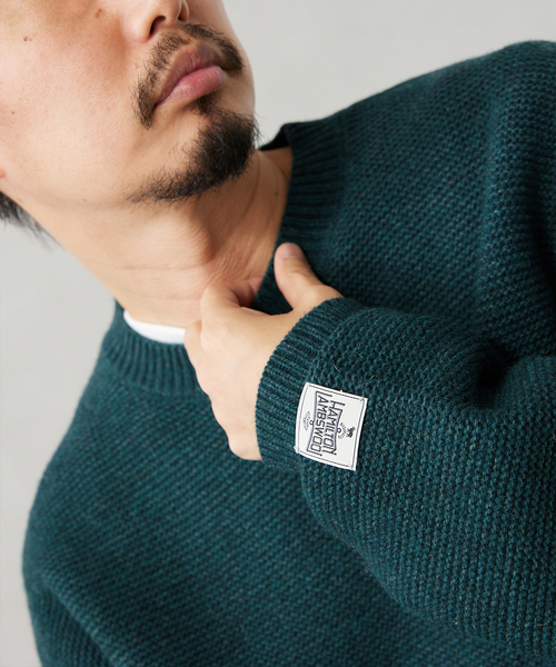 JOURNAL STANDARD relume（ジャーナルスタンダード　レリューム）の「HAMILTON WOOL GATER クルーネックニット（ニット/セーター・メンズ・グリーン/グレー/ブルー/ブラック系その他/キャメル/アイボリー・MEDIUM/LARGE）」の18枚目の写真