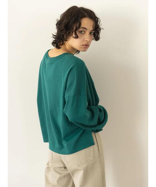 koe（コエ）の「ガーゼ裏毛ワイドスウェット（スウェット・レディース・グリーン/ライトブルー/ナチュラル/ブラック・FREE）」の15枚目の写真
