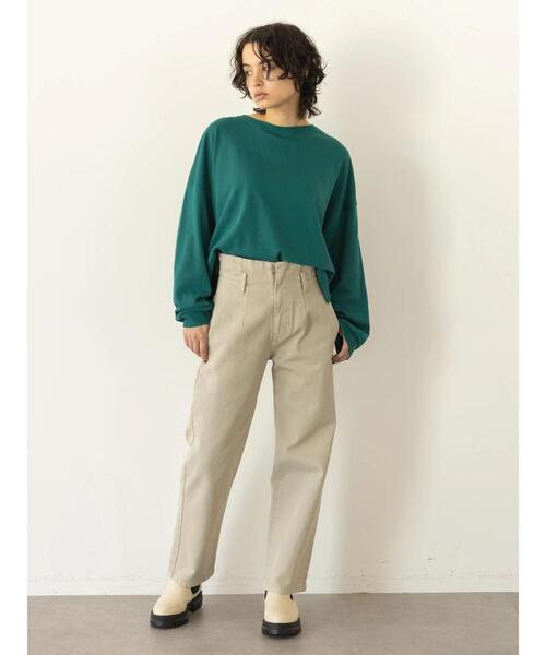 koe（コエ）の「ガーゼ裏毛ワイドスウェット（スウェット・レディース・グリーン/ライトブルー/ナチュラル/ブラック・FREE）」の16枚目の写真