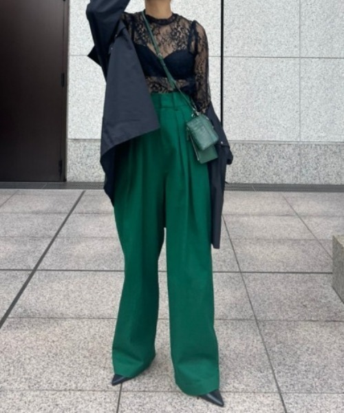 AMAIL（アマイル）の「Super long chinos（その他パンツ・レディース・ブラック/ベージュ/グリーン・S/M）」の3枚目の写真