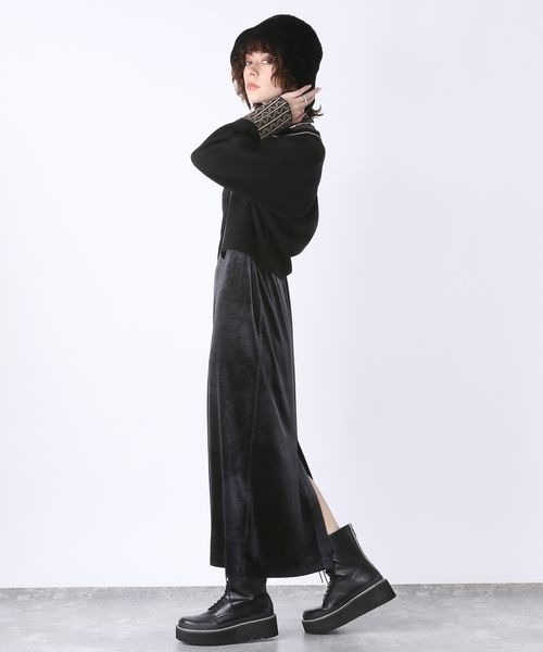 JEANASIS（ジーナシス）の「ミラノリブガラキリカエショートカーディガン/165236（カーディガン/ボレロ・レディース・ホワイト系その他/ブラック系その他/パープル系その他・FREE）」の4枚目の写真